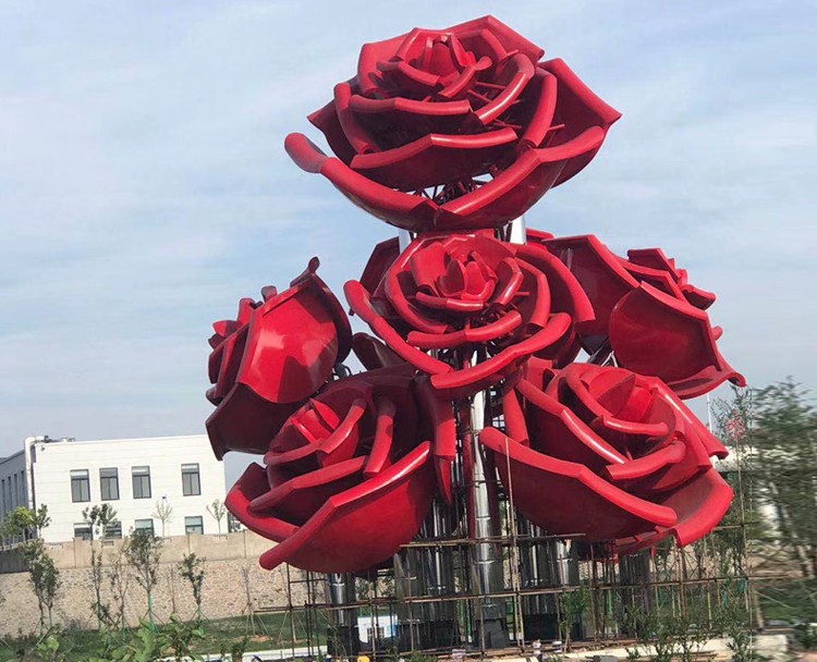 城市標(biāo)志花雕塑